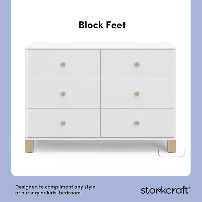 Storkcraft California 6-Drawer Double Dresser - Image 5