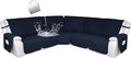 HDCAXKJ 100% Waterproof Reclining Sectional Couch Covers L Shape Recliner Sofa by HDCAXKJ