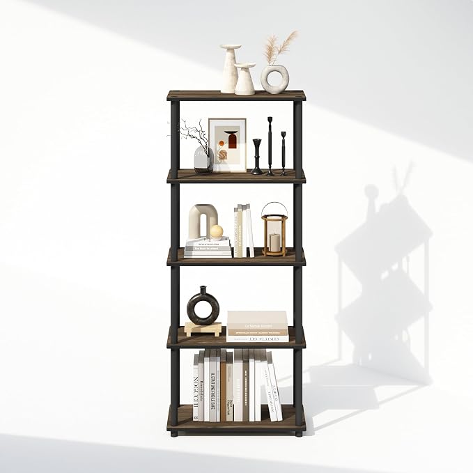 Furinno Turn-N-Tube Book Shelf, 5-Tier Bookshelf, Bookcase - Image 5