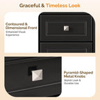 VINGLI 18.9" W Black Nightstand Set of 2 - Image 5