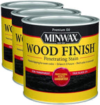 Minwax Wood Finish 227644444, 1/2 Pint, True Black (Pack of 3) by Minwax