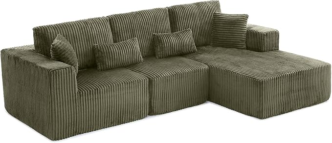 110" Cloud Sectional Couch, Modular Sectional Sofa - Image 6