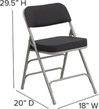 Flash Furniture 2 Pack HERCULES Series Premium Curved Triple Braced & Double - Image 3