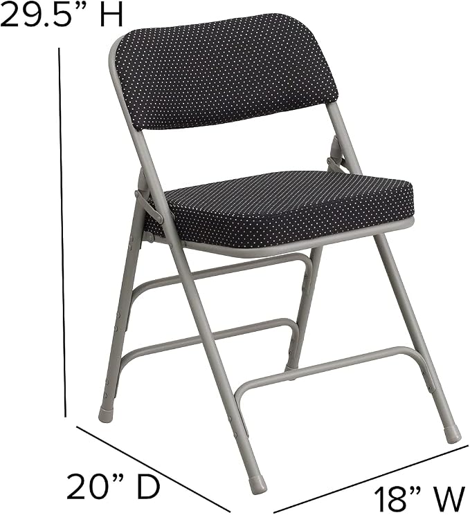 Flash Furniture 2 Pack HERCULES Series Premium Curved Triple Braced & Double - Image 3