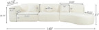 140'' Curved Sectional Sofa Sponge Couch - Image 2