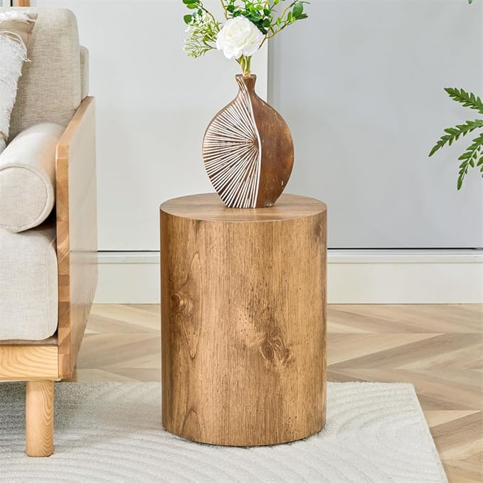 Round Side Table, End Table Living Room Table, Sofa Couch Bedside Table - Image 7