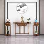 Traditional Chinese Style Solid Wood Console Table - Image 2