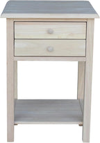 International Concepts, 25.6"H Rectangular Lamp/ End/ Side Table, 2 Drawers - Image 12