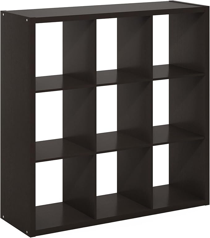 Furinno CUBICLE Book Shelf, 9-Cube Bookshelf, Extra Thick Frame Reversible - Image 10