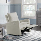 Oxford Baby Uptown Power Recliner/Glider, Boucle White - Image 5