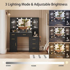 TOKSOM Makeup Vanity Desk with Mirror and Lights, Dressing Table Vanity Set - Image 7