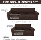 HunnmingRe Sofa Covers for 3 Cushion Couch Stretch Sofa and Loveseat Covers Set - Image 2