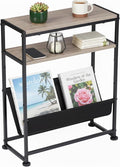 Narrow End Table for Small Spaces by Zexvida
