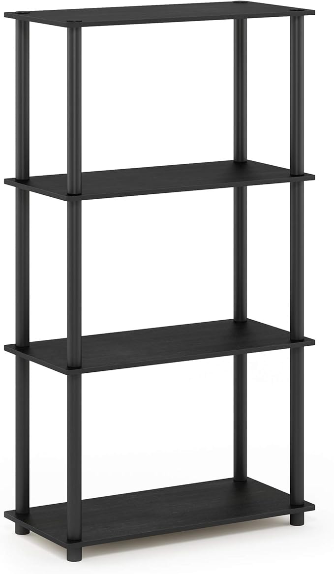 Furinno Turn-N-Tube 4-Tier Multipurpose Shelf Display Rack, Round Tubes - Image 4