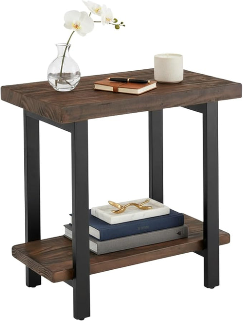 Alaterre Furniture Pomona Living Room 2-Tier Solid Wood End Table by AlaterreFurniture