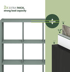 Furinno Cubicle Book Shelf, 9-Cube Bookshelf, Extra Thick Frame Reversible - Image 5