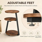 BEWISHOME Round Side Table, 3-Tier End Table, Nightstand - Image 7