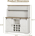 REVOMINCA 47 Inch Farmhouse Coffee Bar Cabinet - Image 2