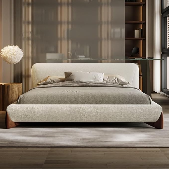 homary 3 Pieces Bedroom Sets, King Size Upholstered Bed - Image 3