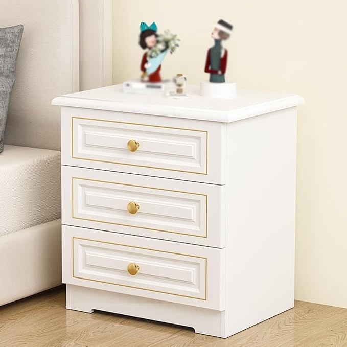 Night Stand Light Luxury Solid Wood Bedside Table, Simple Home Storage Cabinet - Image 5
