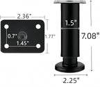 4PCS Adjustable 7.08-12.2 Inch Metal Furniture Legs Black Furniture Replacement - Image 2