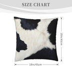 Black and White Western Cow Print Pillow Covers 18x18 Set of 2, Cowhide Accent - Image 3