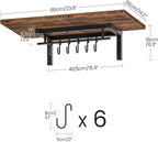 CHOEZON Wall-Mounted Pot Racks, Floating Shelves, Wall Shelves, Vintage Pot - Image 5