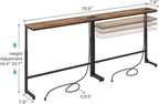Kitstorack 2-Pack Rustic Brown Console Table, 7.9" Deep Panel, Adjustable - Image 3