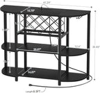 Unikito 4-Tier Metal Coffee Bar Cabinet - Image 3