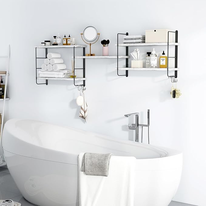 MXCSE Wall Shelves, Wall Mounted Bookshelves, DIY Floating Shelves - Image 6