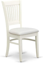 East West Furniture ANVA5-LWH-C 5 Piece Dining Room Table Set Includes a Round - Image 6