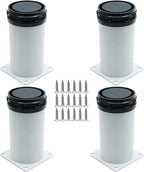 Set of 4 Adjustable Furniture Legs 6 Inch, Stainless Steel Furniture Legs by Kyuionty