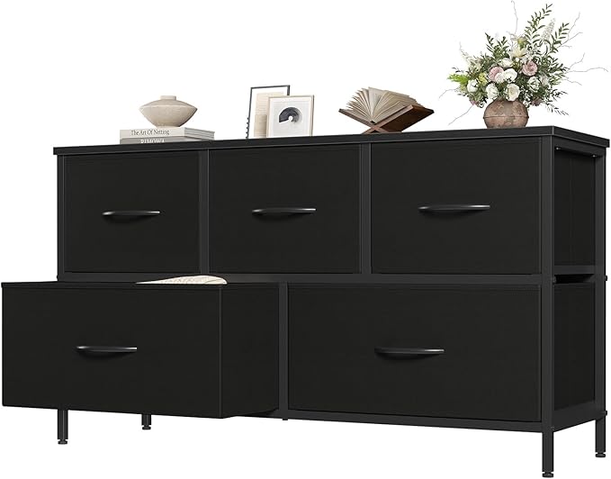 OLIXIS 5 Drawer Dresser for Bedroom, Closet Chest Organizer Furniture, TV Stand by OLIXIS