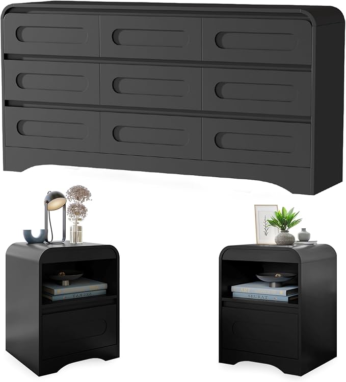 9 Drawer Dresser and Nightstand Sets by SOLACEFURNITURE