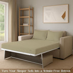 Sleeper Sofa Bed Sheet, 100% Cotton 400 Thread Count, 4 Piece Set, Deep Pocket - Image 7
