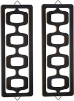 CroBlissful 2 Pcs Mid Century Modern Wall Art Wood Mid Century Elegance Decor by CroBlissful
