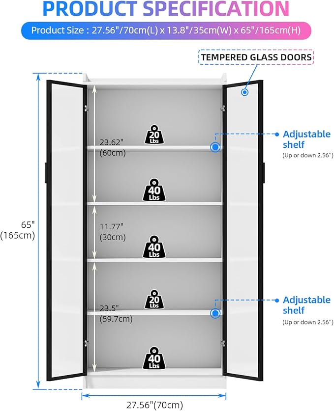 Dystler 65" Display Cabinet - Image 2
