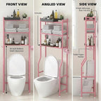 GloTika 3-Tier Over Toilet Storage - 150lb Total Capacity Metal Bathroom - Image 8