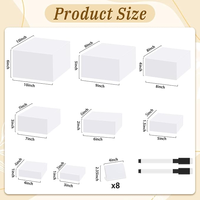 8Pcs Buffet Risers, Large Food Risers - Image 2