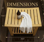 Bamboo Stool – Natural Wood Finish, Eco-Friendly Small Bench - Image 2