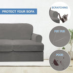 CUCRAF T Cushion Sofa Cover 3 Piece Loveseat Slipcovers, Soft Thick Velvet - Image 4