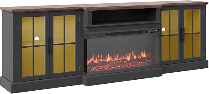 98" Farmhouse TV Stand with 36" Fireplace - Image 7