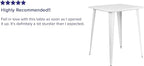 Flash Furniture Nolan Commercial Grade 31.5" Square White Metal Indoor-Outdoor - Image 3