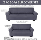 Peryiter 2 Pcs Sofa Covers Couch and Loveseat Covers Set Stretch Sofa Slipcover - Image 2