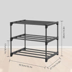 HITHIM 3-Tier Small Shoe Racks, Narrow Shoe Rack - Image 4