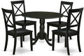 East West Furniture DLBO5-BLK-W 5 Piece Dinette Set by EastWestFurniture