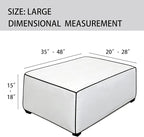 Super Stretch Ottoman Cover- Soft Form Fit Ottoman Cover Rectangular Ottoman - Image 3