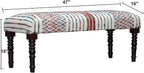 LR Home Multicolor Handmade Upholstered Bench - Image 3