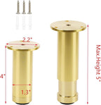 4 Pcs Gold Adjustable Sofa Legs Metal Modern Furniture Legs - Image 4