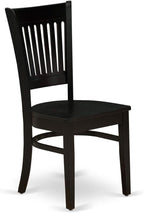 East West Furniture ANVA5-BLK-W 5 Piece Modern Dining Table Set Includes a - Image 7